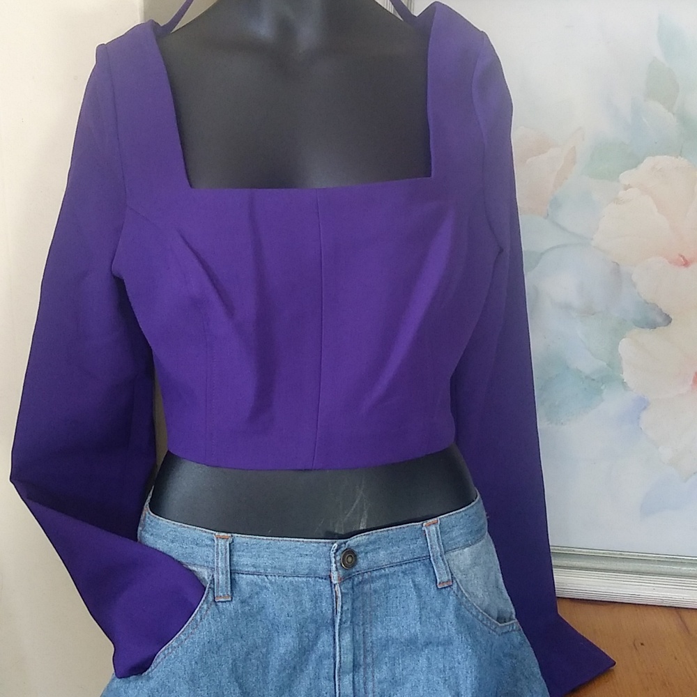 Zara purple crop top size S